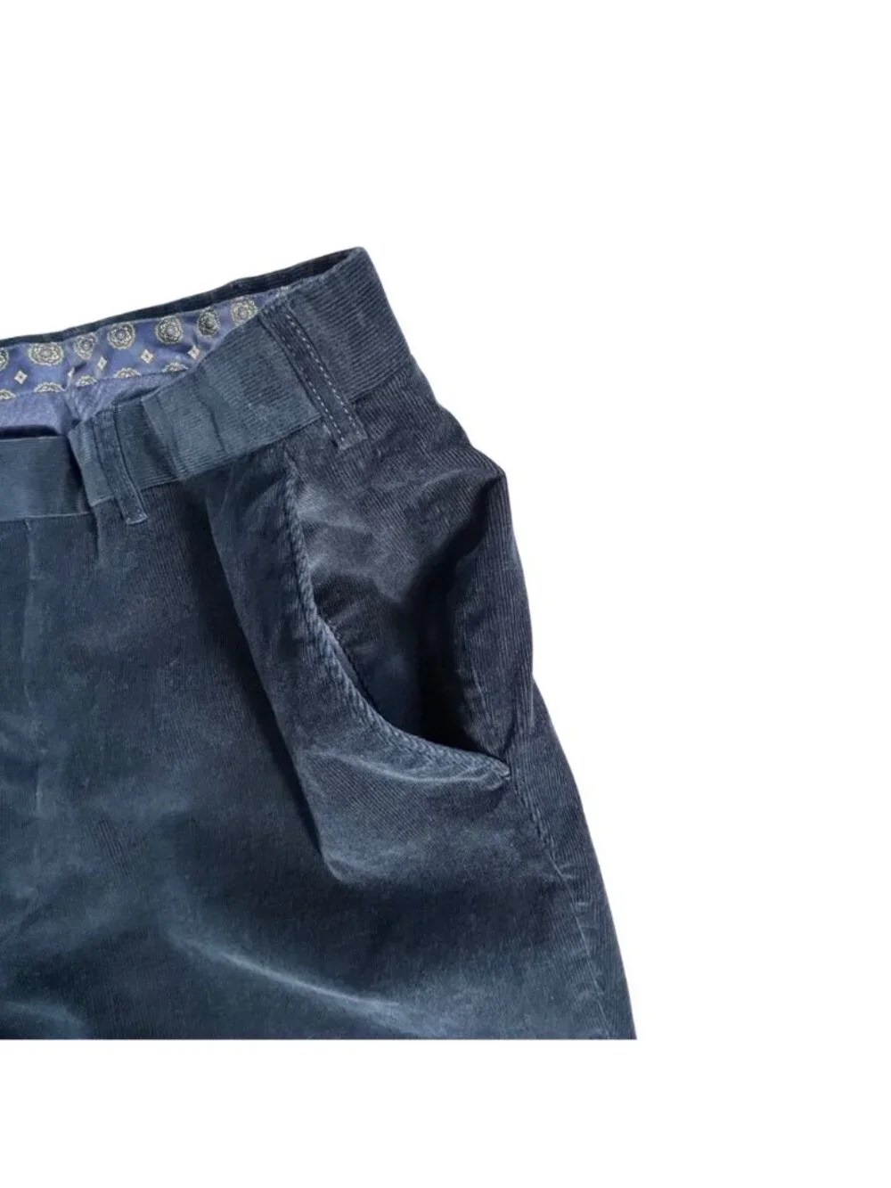 Lauren Ralph Lauren Navy Blue Corduroy Pants Mens 36x32 Classic Fit Chino Preppy